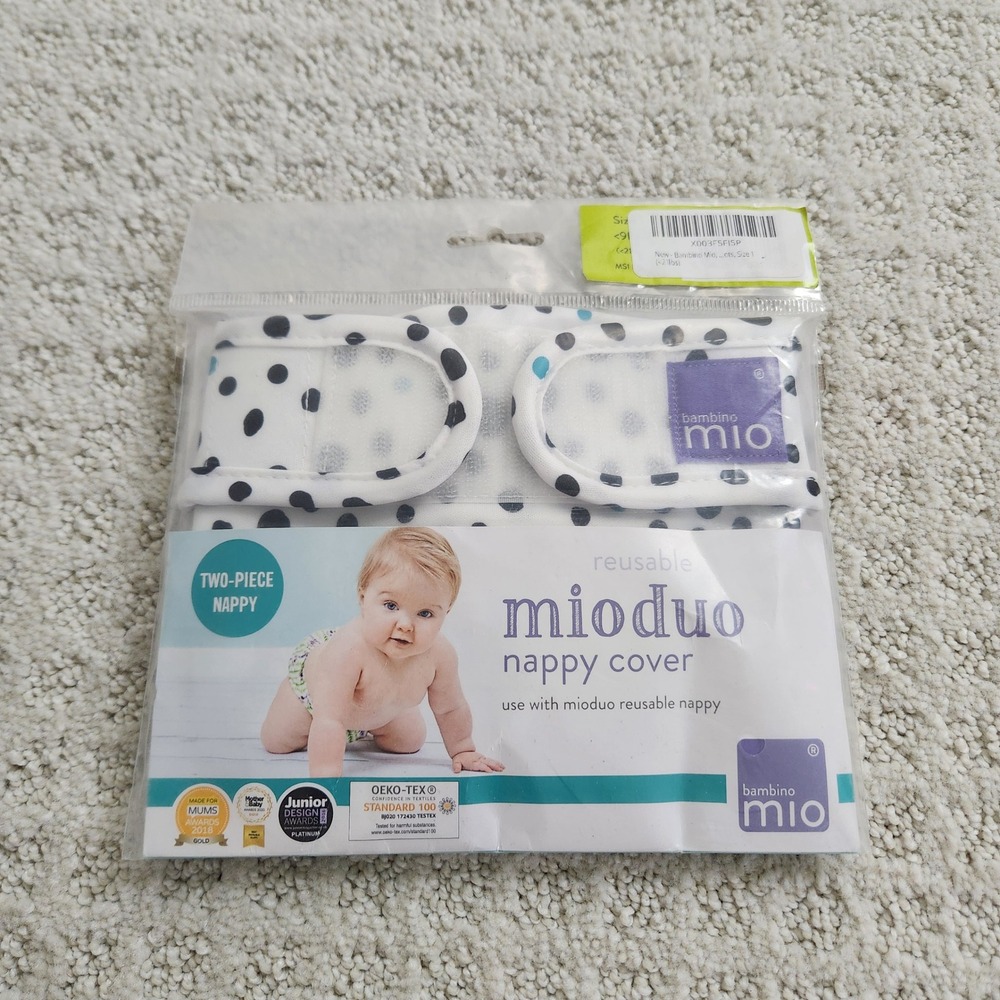 Bambino Mio Mioduo Reusable Diaper Cover Size 1 Polka Dot NEW
